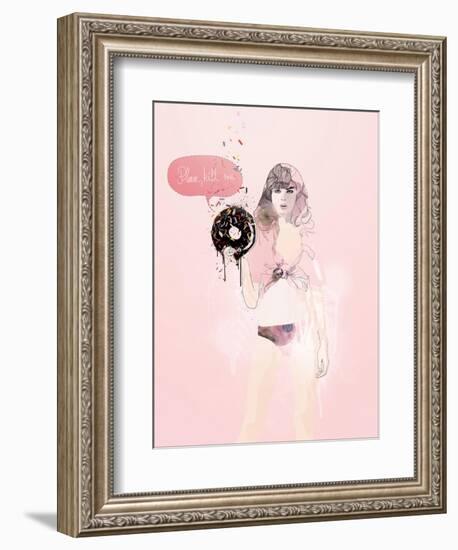 Donut Death Wish-Mydeadpony-Framed Premium Giclee Print