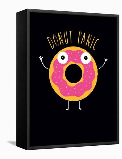 Donut Panic-Michael Buxton-Framed Stretched Canvas