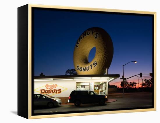 Donut's Shop at Dawn, Randy's Donuts, Inglewood, Los Angeles County, California, USA-null-Framed Premier Image Canvas