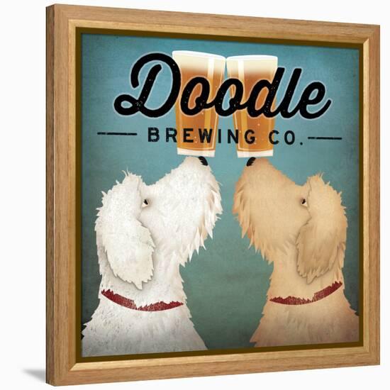 Doodle Beer Double-Ryan Fowler-Framed Stretched Canvas