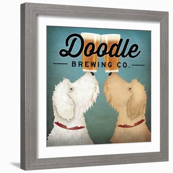 Doodle Beer Double-Ryan Fowler-Framed Art Print