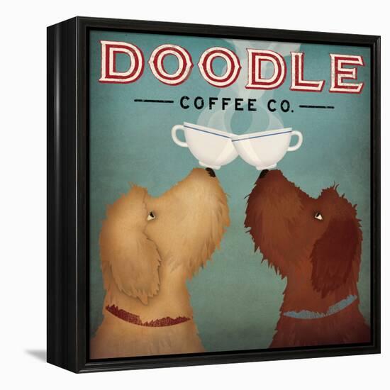 Doodle Coffee Double I-Ryan Fowler-Framed Stretched Canvas