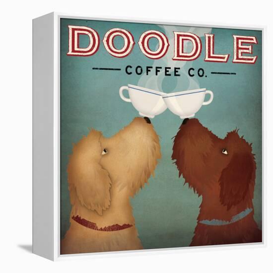 Doodle Coffee Double I-Ryan Fowler-Framed Stretched Canvas