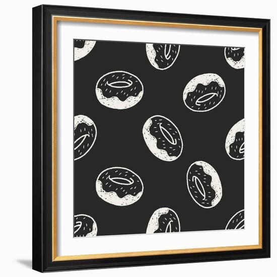 Doodle Donuts-hchjjl-Framed Art Print