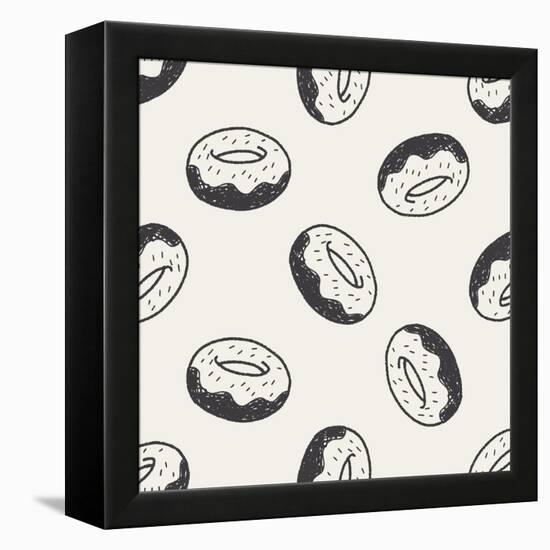 Doodle Donuts-hchjjl-Framed Stretched Canvas