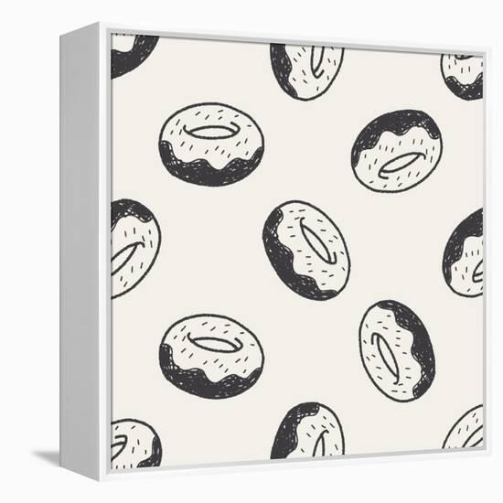 Doodle Donuts-hchjjl-Framed Stretched Canvas