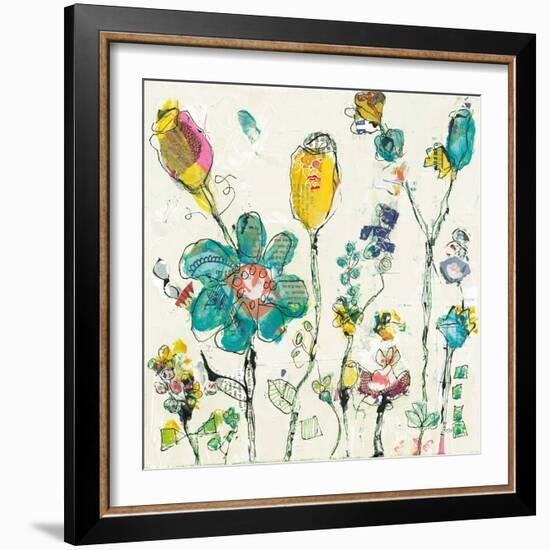 Doodle Garden Cream-Kellie Day-Framed Art Print