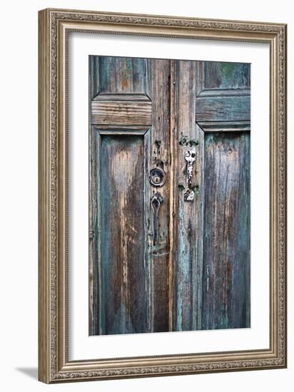 Door and Handle Detail, San Cristobal De Las Casas, Chiapas, Mexico-Brent Bergherm-Framed Photographic Print