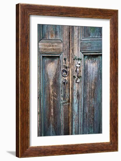 Door and Handle Detail, San Cristobal De Las Casas, Chiapas, Mexico-Brent Bergherm-Framed Photographic Print