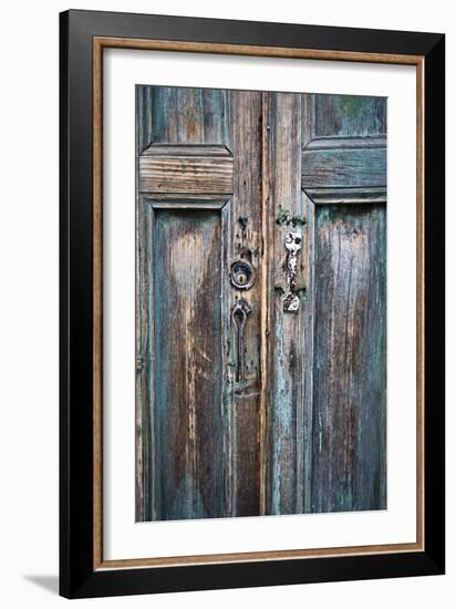 Door and Handle Detail, San Cristobal De Las Casas, Chiapas, Mexico-Brent Bergherm-Framed Photographic Print