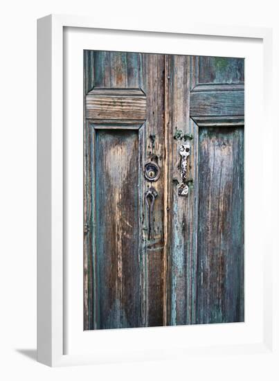 Door and Handle Detail, San Cristobal De Las Casas, Chiapas, Mexico-Brent Bergherm-Framed Photographic Print