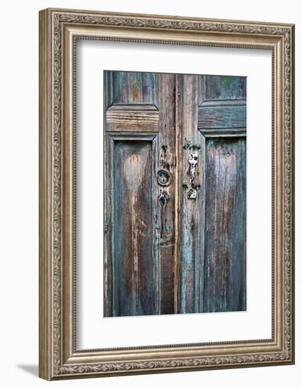 Door and Handle Detail, San Cristobal De Las Casas, Chiapas, Mexico-Brent Bergherm-Framed Photographic Print