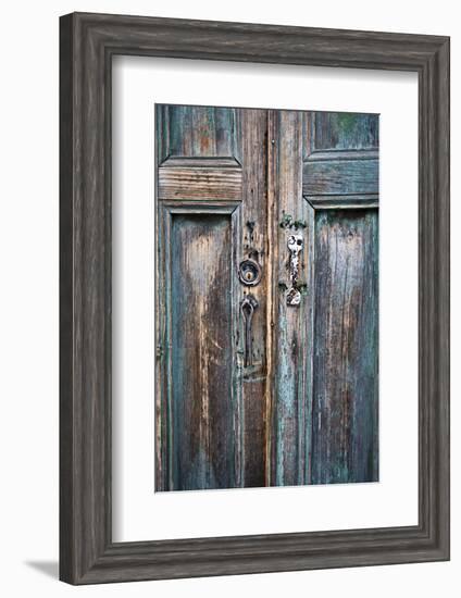 Door and Handle Detail, San Cristobal De Las Casas, Chiapas, Mexico-Brent Bergherm-Framed Photographic Print