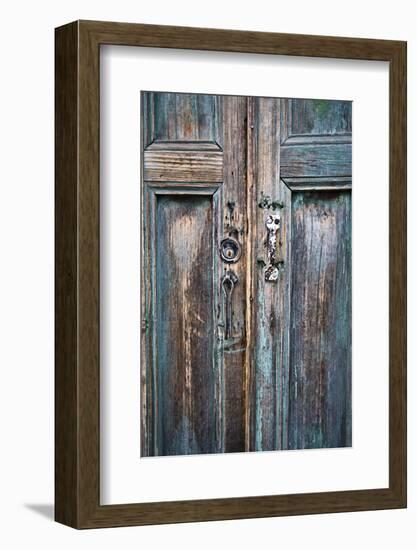 Door and Handle Detail, San Cristobal De Las Casas, Chiapas, Mexico-Brent Bergherm-Framed Photographic Print