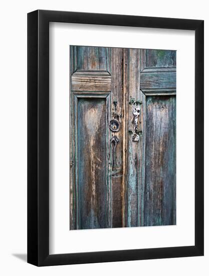 Door and Handle Detail, San Cristobal De Las Casas, Chiapas, Mexico-Brent Bergherm-Framed Photographic Print