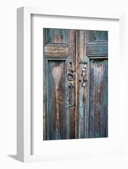 Door and Handle Detail, San Cristobal De Las Casas, Chiapas, Mexico-Brent Bergherm-Framed Photographic Print