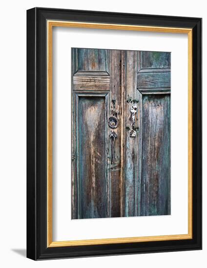 Door and Handle Detail, San Cristobal De Las Casas, Chiapas, Mexico-Brent Bergherm-Framed Photographic Print