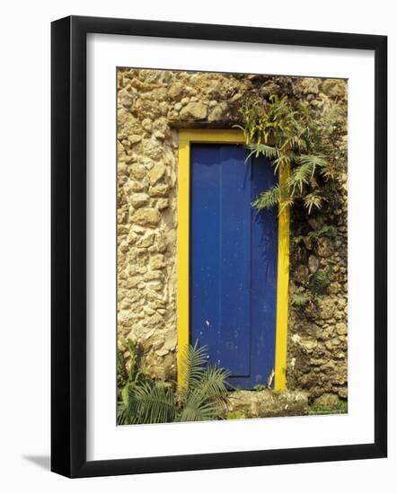 Door and Stone Wall, Parati, Brazil-Michele Molinari-Framed Photographic Print