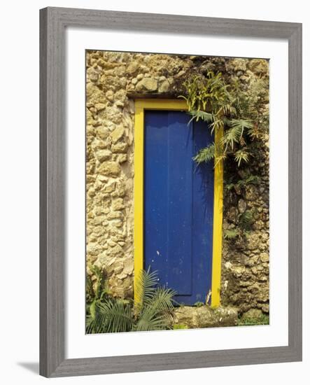 Door and Stone Wall, Parati, Brazil-Michele Molinari-Framed Photographic Print