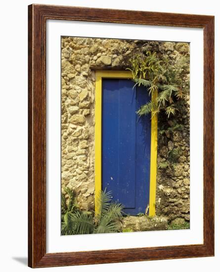 Door and Stone Wall, Parati, Brazil-Michele Molinari-Framed Photographic Print