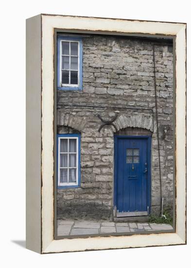 Door and Windows in Front of a Traditional Stone Cottage in Village of Corfe Castle Dorset Uk-Natalie Tepper-Framed Stretched Canvas