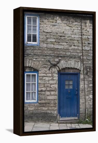 Door and Windows in Front of a Traditional Stone Cottage in Village of Corfe Castle Dorset Uk-Natalie Tepper-Framed Stretched Canvas