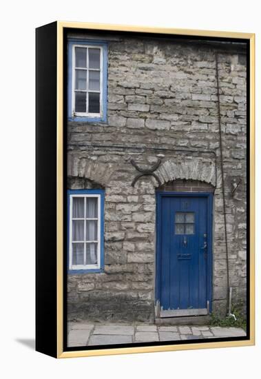 Door and Windows in Front of a Traditional Stone Cottage in Village of Corfe Castle Dorset Uk-Natalie Tepper-Framed Stretched Canvas
