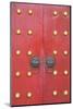 Door at Mu Family Mansion, Lijiang (UNESCO World Heritage Site), Yunnan, China-Ian Trower-Mounted Photographic Print