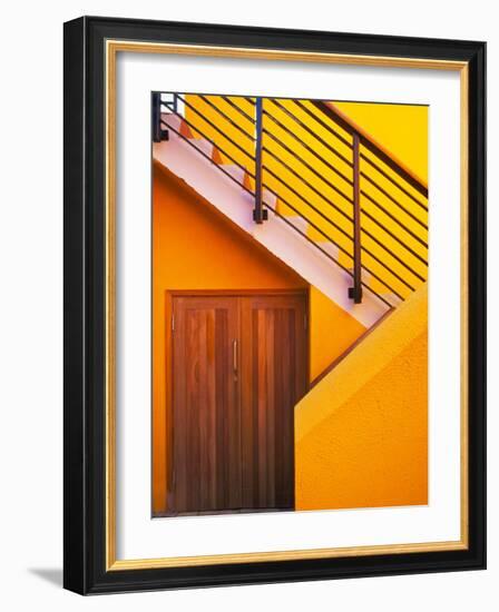 Door at the Bottom of a Stairway in Southern Ireland-Tom Haseltine-Framed Photographic Print