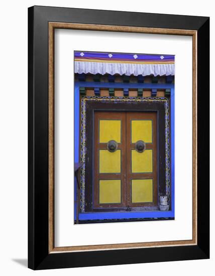 Door at the Buddhist Monastery in Tengboche in the Khumbu Region of Nepal, Asia-John Woodworth-Framed Photographic Print