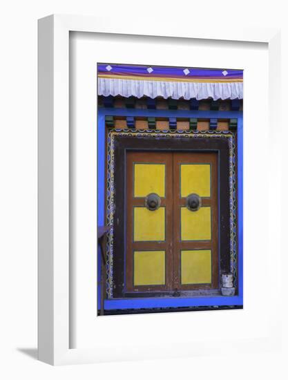 Door at the Buddhist Monastery in Tengboche in the Khumbu Region of Nepal, Asia-John Woodworth-Framed Photographic Print