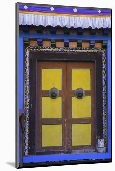 Door at the Buddhist Monastery in Tengboche in the Khumbu Region of Nepal, Asia-John Woodworth-Mounted Photographic Print