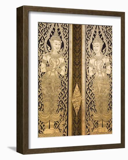 Door at Wat Pho Temple, Rattanakosin District, Bangkok, Thailand, Southeast Asia-Richard Cummins-Framed Photographic Print