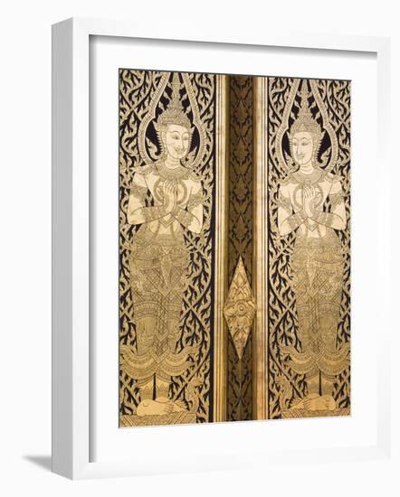 Door at Wat Pho Temple, Rattanakosin District, Bangkok, Thailand, Southeast Asia-Richard Cummins-Framed Photographic Print