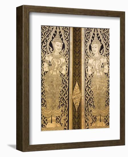 Door at Wat Pho Temple, Rattanakosin District, Bangkok, Thailand, Southeast Asia-Richard Cummins-Framed Photographic Print