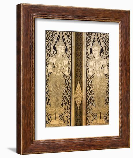 Door at Wat Pho Temple, Rattanakosin District, Bangkok, Thailand, Southeast Asia-Richard Cummins-Framed Photographic Print