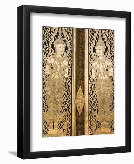 Door at Wat Pho Temple, Rattanakosin District, Bangkok, Thailand, Southeast Asia-Richard Cummins-Framed Photographic Print