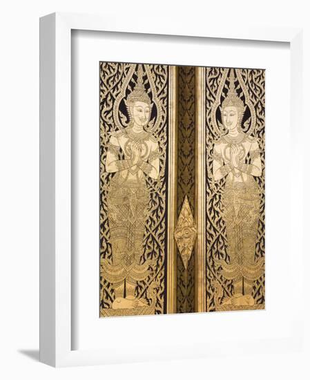 Door at Wat Pho Temple, Rattanakosin District, Bangkok, Thailand, Southeast Asia-Richard Cummins-Framed Photographic Print