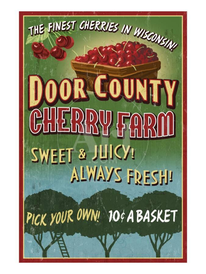 Door County Wisconsin Cherry Art Print By Lantern Press Art Com