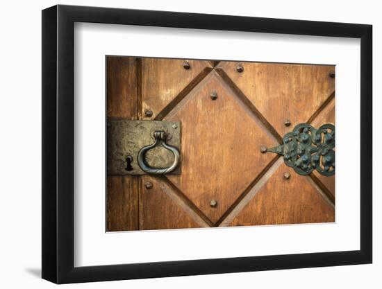 Door detail at Vikingsholm Castle, Emerald Bay State Park, Lake Tahoe, California, USA-Russ Bishop-Framed Photographic Print