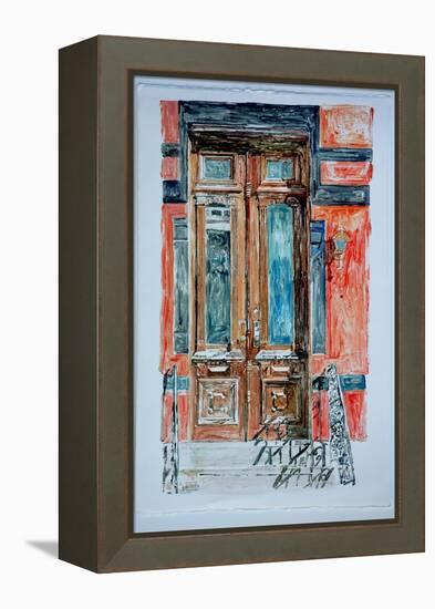 Door, East Village,1998-Anthony Butera-Framed Premier Image Canvas