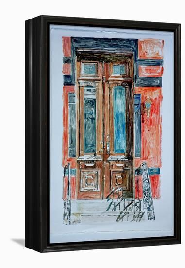 Door, East Village,1998-Anthony Butera-Framed Premier Image Canvas