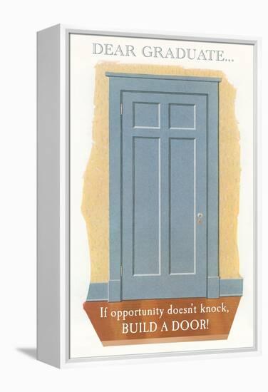 Door for Graduate-null-Framed Stretched Canvas