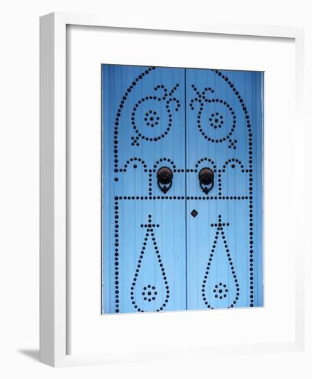 Door in Houmt Souk, Jerba Island, Tunisia, North Africa, Africa-Godong-Framed Premium Photographic Print