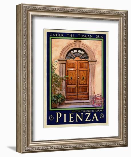 Door in Pienza Tuscany 5-Anna Siena-Framed Giclee Print