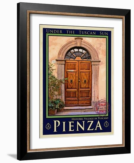 Door in Pienza Tuscany 5-Anna Siena-Framed Giclee Print