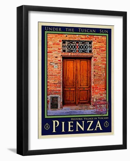 Door in Pienza Tuscany 6-Anna Siena-Framed Giclee Print