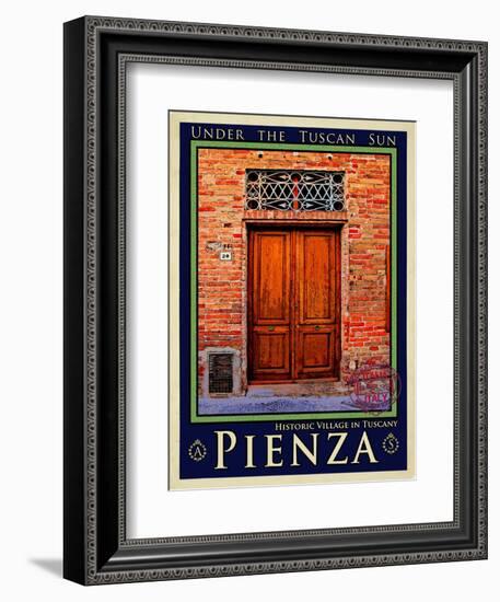 Door in Pienza Tuscany 6-Anna Siena-Framed Giclee Print