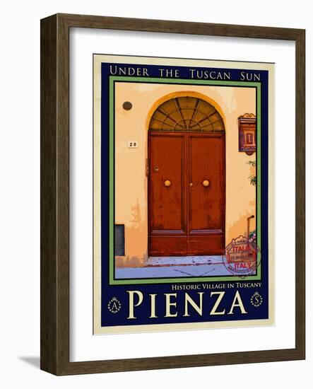 Door in Pienza Tuscany 7-Anna Siena-Framed Giclee Print