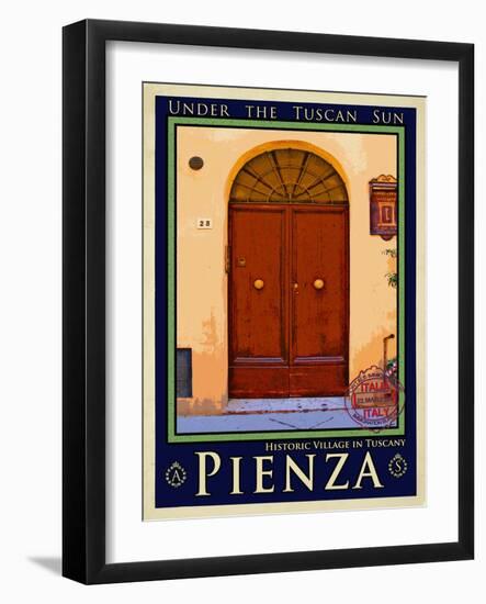 Door in Pienza Tuscany 7-Anna Siena-Framed Giclee Print